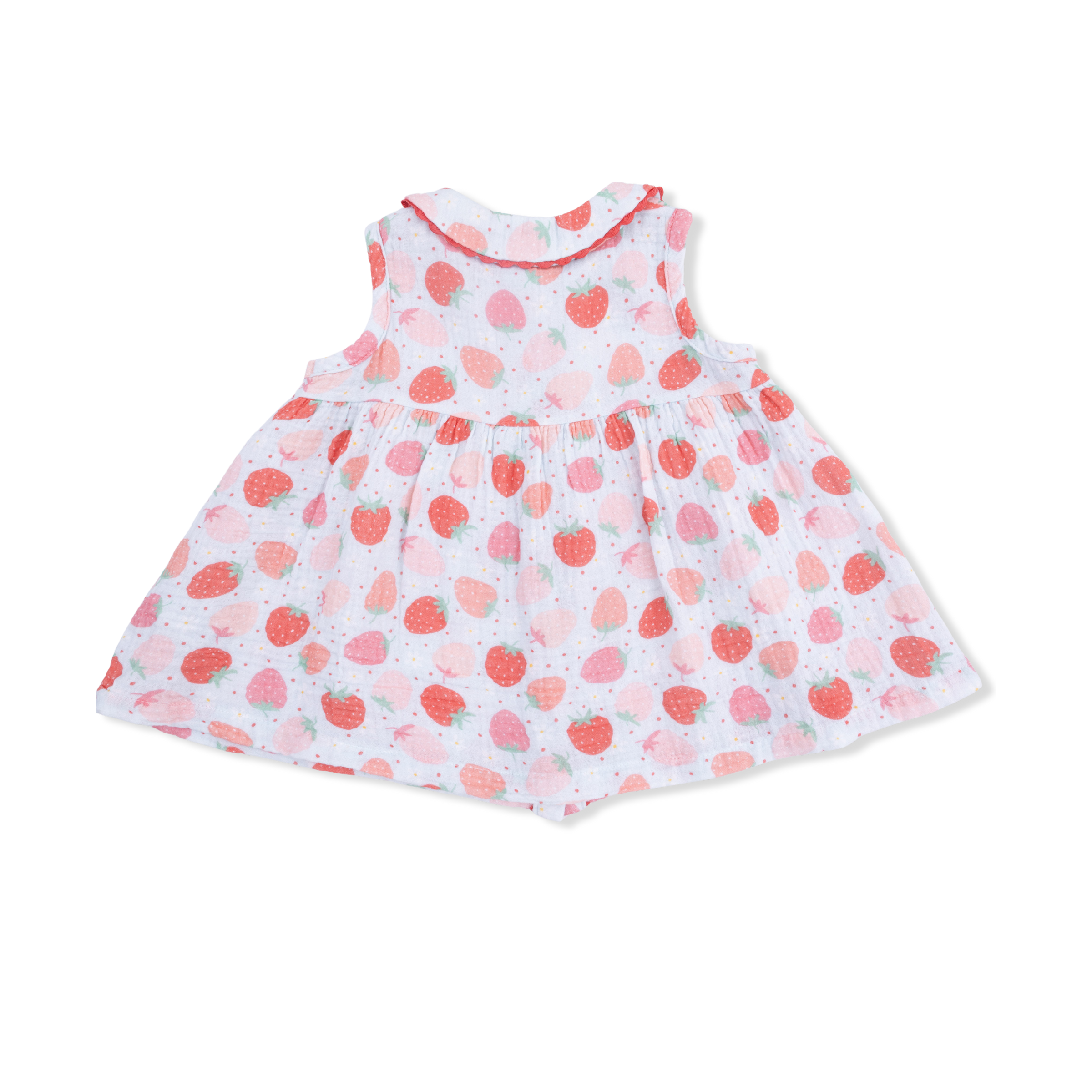 Strawberry Bliss - Jill Dress with Bloomer & Bow on Headband Set