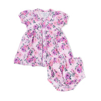 Rose Abundance - Betty Dress Puff Sleeve with Bloomer