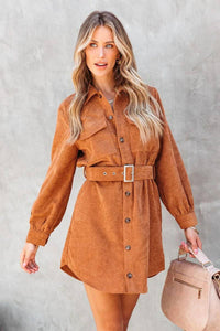 Longhorn Corduroy Mini Dress