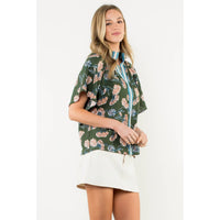 Sheila - Flower Print Short Sleeve Top
