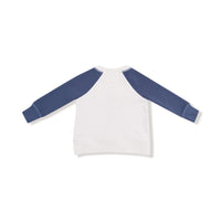 Varsity - Vintage Indigo - Raglan Sweatshirt with Red #1 Patch