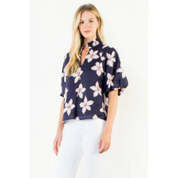 Melody - Flower Puff Sleeve Top