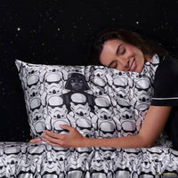 Star Wars™ & Kitsch Satin Pillowcase in Darth Vader & Stormtroopers