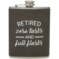 Zero Tasks - PU Leather & Stainless Steel 8 oz Flask