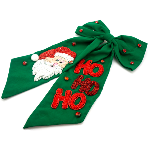 Seed Bead Nutcracker Christmas Hair Bows