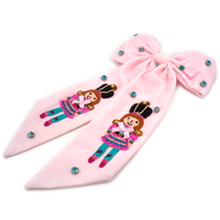 Seed Bead Nutcracker Christmas Hair Bows