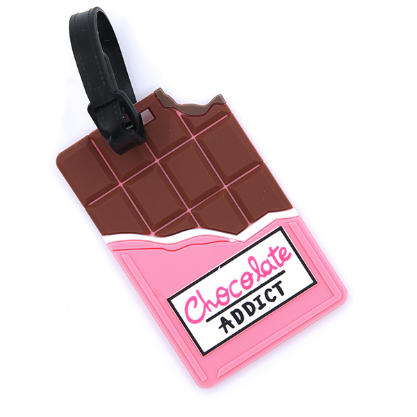 Pink Chocolate Addict Luggage Tag