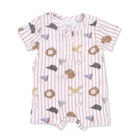 Vintage Baseball Stripe - Henley Shortall