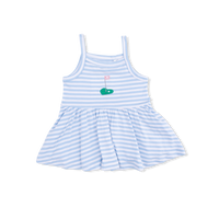 Striped Golf - Peplum Tank with Wide Leg Pant