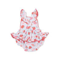 Strawberry Bliss - Ric Rac Ruffle Sunsuit