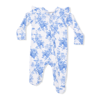 Dream Cottage Floral - 2 Way Ruffle Sleeve Zipper Footie