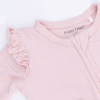 Solid Lotus - 2 Way Ruffle Sleeve Zipper Footie