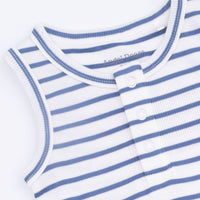 Navy Stripe - Henley Shortie Romper