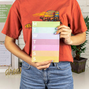 6x9 Rainbow Color Blocked Weekly Planner Planning Pad