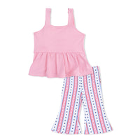 Stars and Stripes - Peplum Tank with Baby Bells