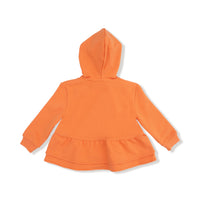 Varsity - Orange - Zip Peplum Hoodie
