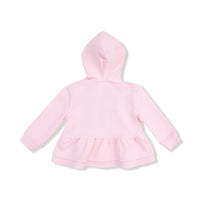 Varsity - Pink - Zip Peplum Hoodie