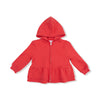 Varsity - Red - Zip Peplum Hoodie