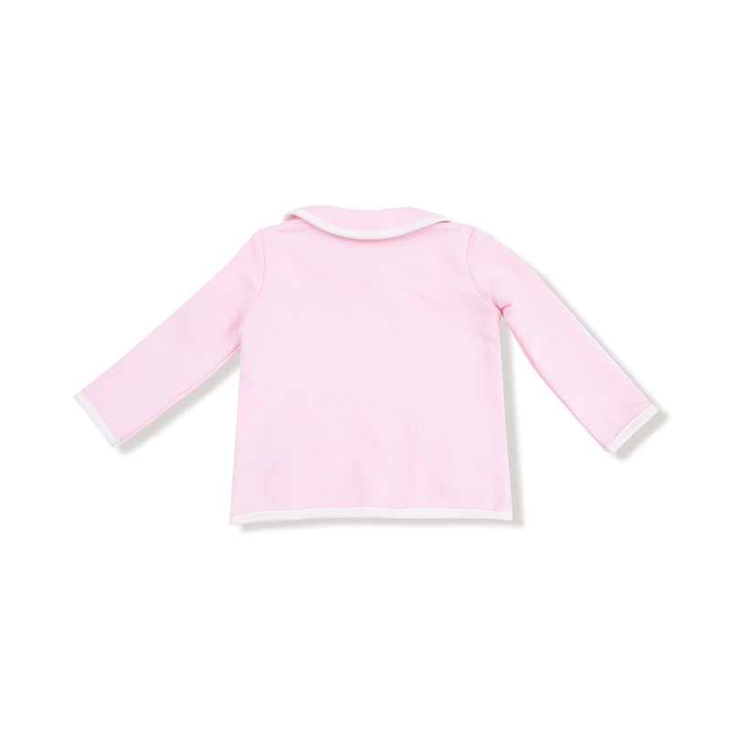 Varsity - Pink - Tweed Style Jacket with Bow Pockets