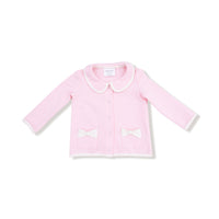 Varsity - Pink - Tweed Style Jacket with Bow Pockets