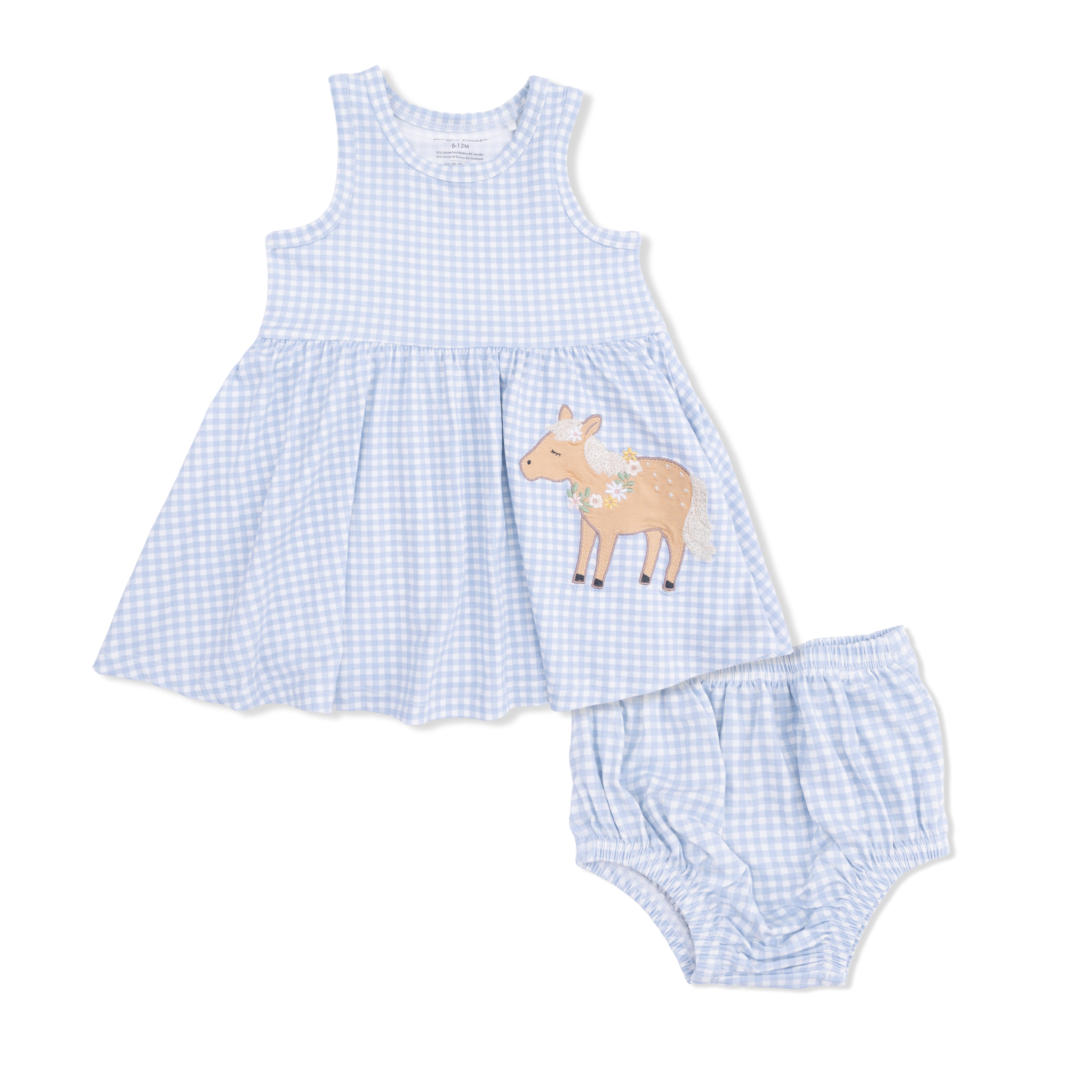 Cute Farm Animals Appliques - Tank Dress with Bloomer