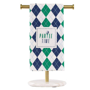 Partee Time Hand Towel   White/Royal/Palm  20x28