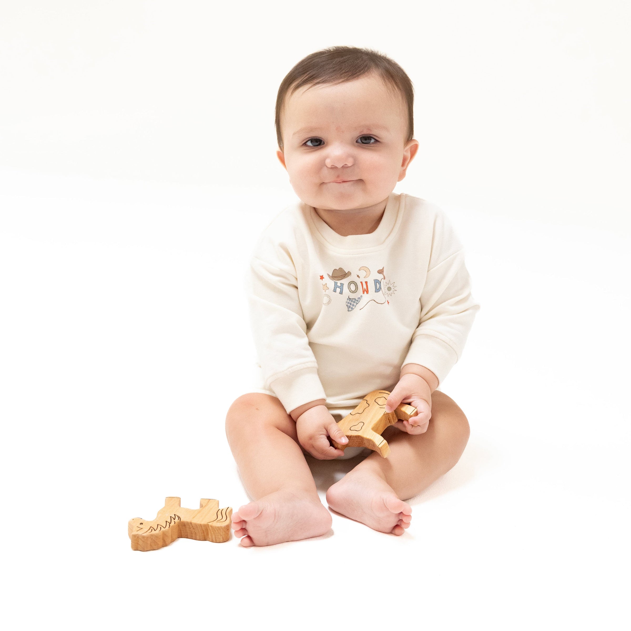 Cowboy Dogs - Sweatshirt Bubble with Howdy Silk Screen