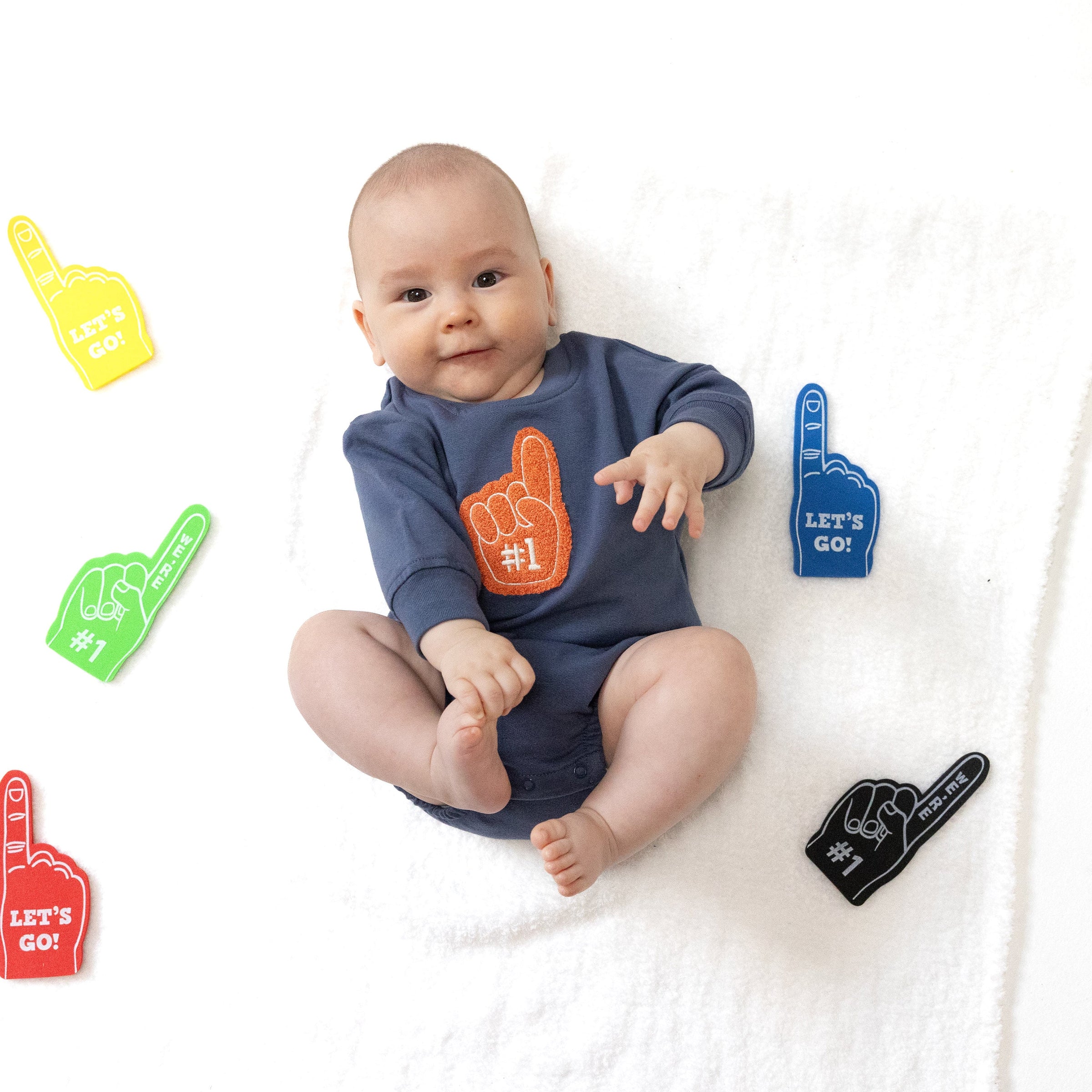 Varsity - Vintage Indigo - Sweatshirt Bubble with #1 Patch