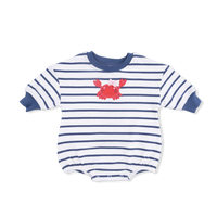 Sailor Sea Creatures Appliques - Sweatshirt Bubble Stripe