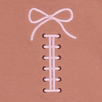 Football Laces - Sweatshirt Bubble with Bow Embroidery