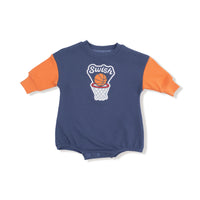 Varsity - Orange - Sweatshirt Bubble with Basketball Patch