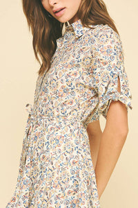 Karen - Floral Button Down Mini Dress