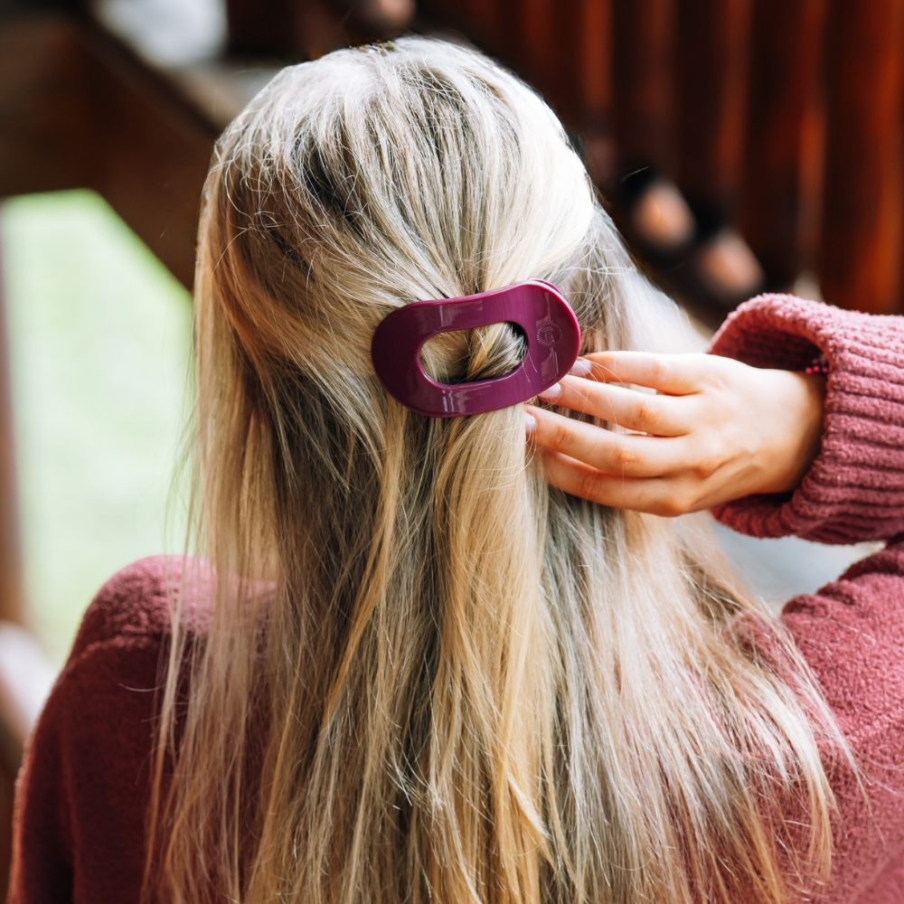 Mulberry | Small | Flat Round Hair Clip