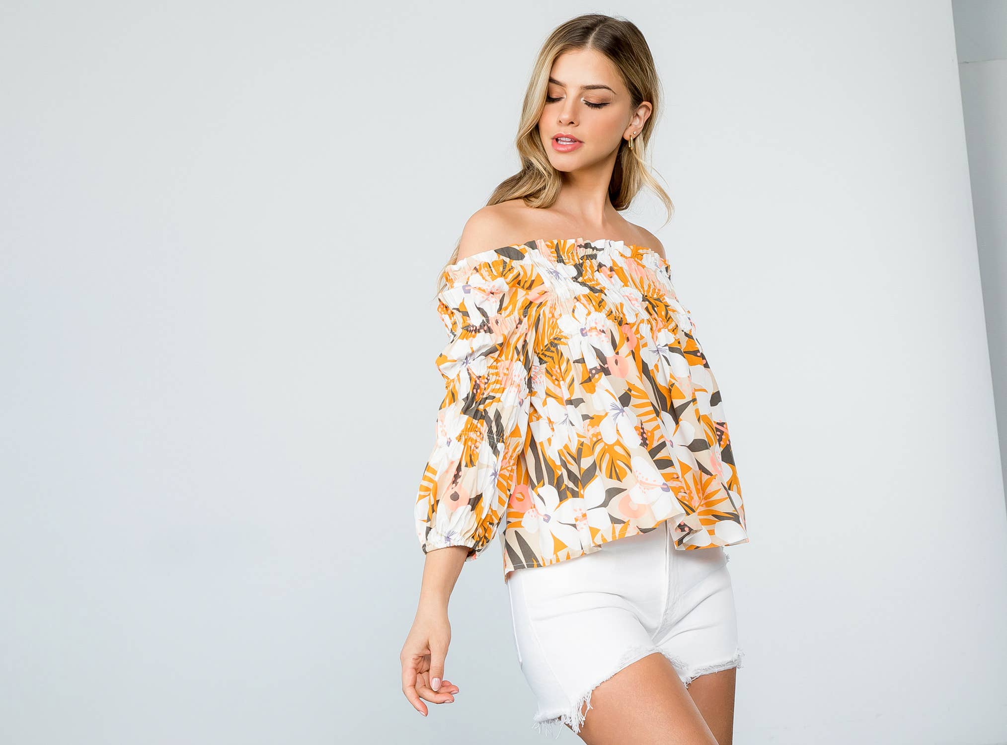 Naomi - Flower Print Multi Purpose Top