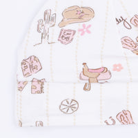 Cowgirl Nursery - Kimono Gown & Ruffle Knotted Hat