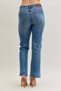 Drew - Mid Rise Slim Straight Rigid Magic Button-Fly Jeans