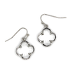 16mm French Wire Clover Gem Earrings