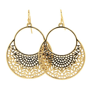 Pomina Abstract Gold Hoop Earrings