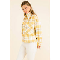 KAYLA - Plaid Button Up Jacket