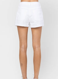 High Rise Cuffed Shorts