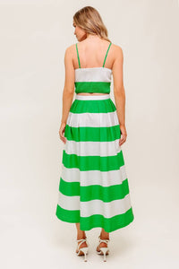 Jayne -A printed woven top and skirt set