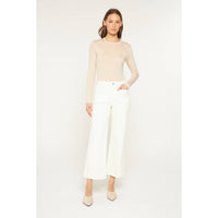 HIGH RISE CROPPED WIDE LEG WITH PATCH PKT