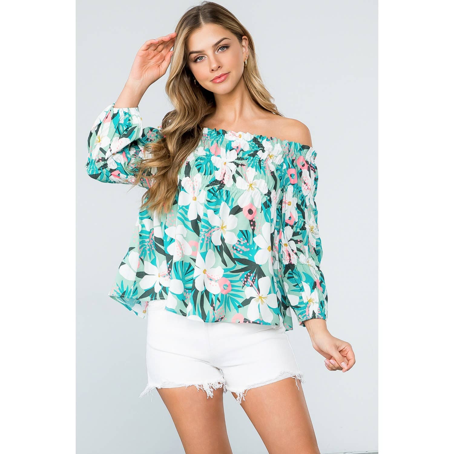 Naomi - Flower Print Multi Purpose Top