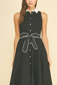 Amanda - RIC RACE TRIM DETAILED MIDI DRESS