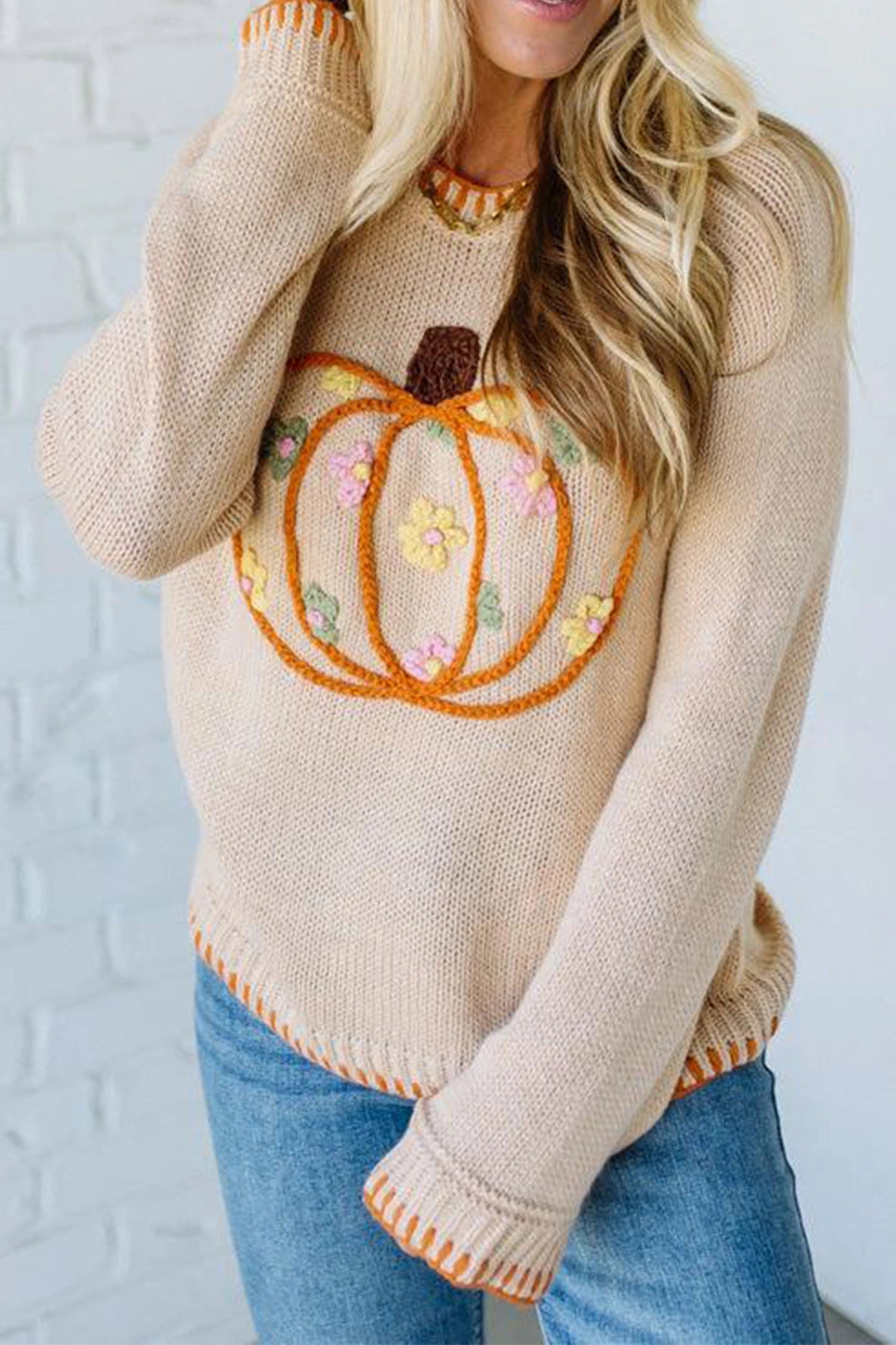 Sonya - Parchment Pumpkin Sweater
