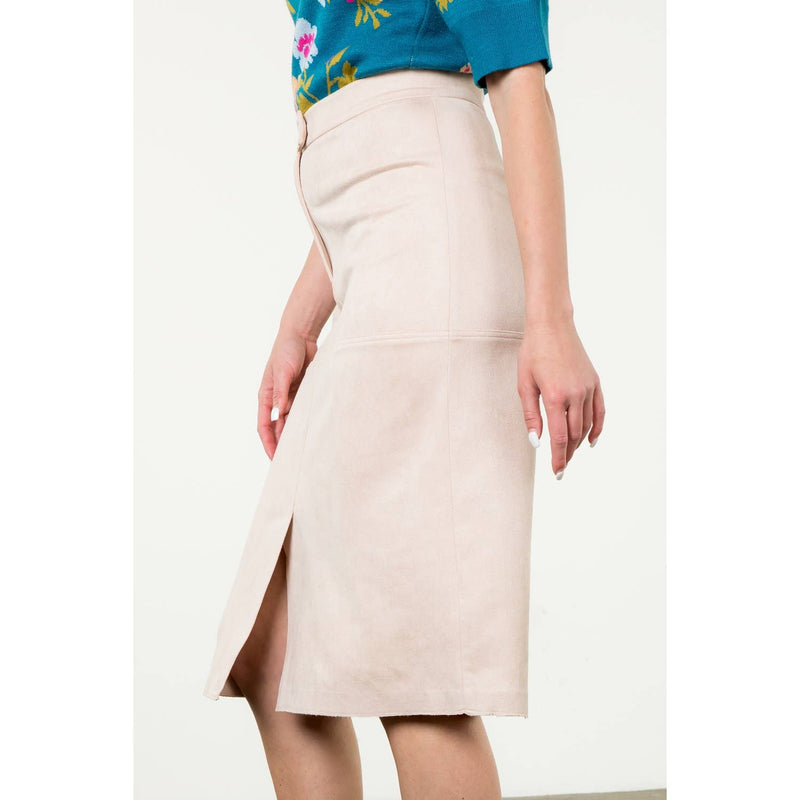 Long Suede Skirt