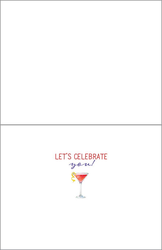 Birthday Greeting Card - Tropical Drinks