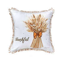 Harvest Thankful Wheat Throw Pillow