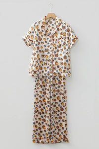 Kimberly - Leopard Pumpkin Halloween Pajama Set