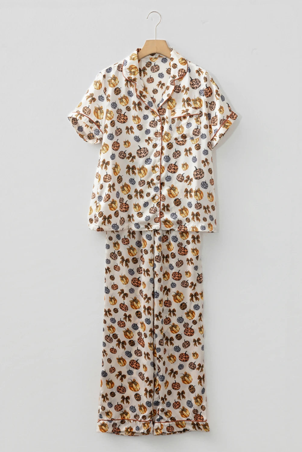 Kimberly - Leopard Pumpkin Halloween Pajama Set
